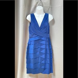 Beautiful Blue Cocktail Dress by Adriana Papell - EUC